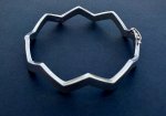 Silver Zig-Zag Bangle. NEW STOCK.