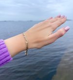 Italian 9ct. Yellow Gold Figaro 7¼" Bracelet. NEW STOCK. 