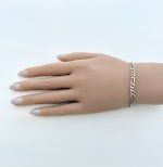 Italian 9ct. Yellow Gold Figaro 7¼" Bracelet. NEW STOCK. 