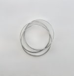 Sterling Silver Intertwined 3-Band Bangle. NEW STOCK.