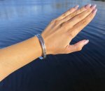 Sterling Silver Intertwined 3-Band Bangle. NEW STOCK.