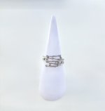 9ct. White Gold Raindance Ring / 12 Diamonds. NEW STOCK.