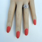 9ct. White Gold Raindance Ring / 12 Diamonds. NEW STOCK.