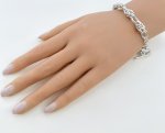 Quality Silver Chain Bracelet with T-Bar Closure. 8". NEW STOCK.