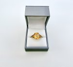 9ct. Gold Citrine Ring / Square Shape. NEW IN.
