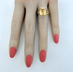 9ct. Gold Citrine Ring / Square Shape. NEW IN.