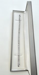 Silver CZ Tennis Bracelet / Square Appearance. NEW IN.