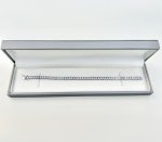 Silver CZ Tennis Bracelet / Square Appearance. NEW IN.