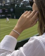 Silver Tennis Bracelet with Square-Cut CZ's. NEW IN.