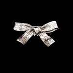 Silver Bow Brooch.  NEW STOCK.