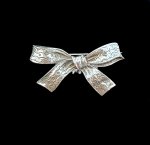 Silver Bow Brooch.  NEW STOCK.