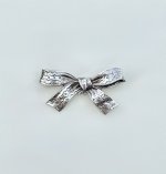 Silver Bow Brooch.  NEW STOCK.