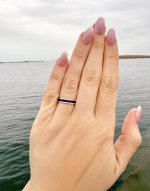 David Andersen Silver and Purple Enamel Band.  NEW STOCK.