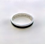 David Andersen Silver and Purple Enamel Band.  NEW STOCK.