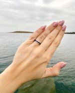 David Andersen Silver and Purple Enamel Band.  NEW STOCK.