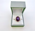 Silver Amethyst &amp; Garnet Ring. NEW STOCK.