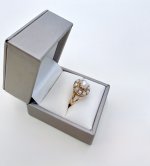 Antique Style Cultured Pearl Ring in 9ct. Yellow Gold. NEW STOCK.