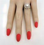 Antique Style Cultured Pearl Ring in 9ct. Yellow Gold. NEW STOCK.