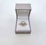 Antique Style Cultured Pearl Ring in 9ct. Yellow Gold. NEW STOCK.