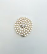Single-Row Necklace of Cultured Pearls with 9ct. Gold Clasp. 19" NEW STOCK.