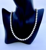 Single-Row Necklace of Cultured Pearls with 9ct. Gold Clasp. 19" NEW STOCK.