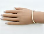Hallmarked 9ct. Yellow Gold Rectangular Bangle. NEW STOCK.