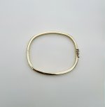 Hallmarked 9ct. Yellow Gold Rectangular Bangle. NEW STOCK.