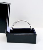 Silver Slim Oval Bangle with Magnetic Clasp. NEW IN STOCK.