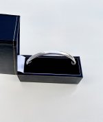 Silver Slim Oval Bangle with Magnetic Clasp. NEW IN STOCK.