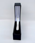 Silver Oval Bangle / Wide Profile. NEW STOCK.
