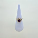 9ct.Yellow Gold Amethyst &amp; Seed Pearl Ring. NEW IN STOCK.