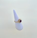 9ct.Yellow Gold Amethyst &amp; Seed Pearl Ring. NEW IN STOCK.