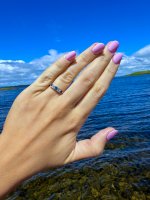 Edwardian Blue Sapphire &amp; Diamond Set Ring. NEW IN STOCK.