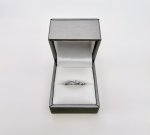 9ct. White Gold Diamond Half Eternity Ring with Leaf-inspired Design. NEW STOCK.