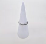 9ct. White Gold Diamond Half Eternity Ring with Leaf-inspired Design. NEW STOCK.