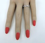 9ct. White Gold Diamond Half Eternity Ring with Leaf-inspired Design. NEW STOCK.