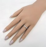 9ct. White Gold Diamond Half Eternity Ring with Leaf-inspired Design. NEW STOCK.