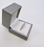 9ct. White Gold Diamond Half Eternity Ring with Leaf-inspired Design. NEW STOCK.