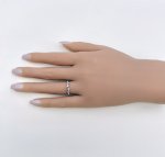 9ct. White Gold Diamond Half Eternity Ring with Leaf-inspired Design. NEW STOCK.