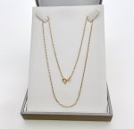 Italian 9ct. Yellow Gold Faceted Chain by UnoAErre - 46cm. NEW IN STOCK.