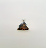 Large Sterling Silver Amber Statement Pendant. NEW IN STOCK.