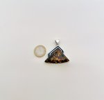 Large Sterling Silver Amber Statement Pendant. NEW IN STOCK.