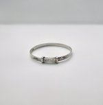 Vintage Sterling Silver Christening Baby Bangle with Foliate Design. NEW IN STOCK.
