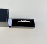 Vintage Sterling Silver Christening Baby Bangle with Foliate Design. NEW IN STOCK.