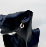 9ct. Yellow Gold Basket-Shaped Double Hoop Earrings. NEW IN STOCK.