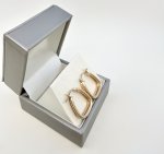 9ct. Yellow Gold Basket-Shaped Double Hoop Earrings. NEW IN STOCK.
