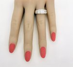 9ct. Yellow Gold Double Row Diamond Half Eternity Ring. NEW IN STOCK.