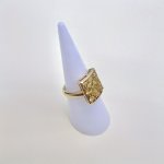 9ct. Yellow Gold Citrine Statement Ring - Marquise &amp; Round-Cut Design. NEW IN STOCK.