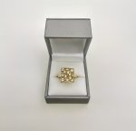 9ct. Yellow Gold Citrine Statement Ring - Marquise &amp; Round-Cut Design. NEW IN STOCK.