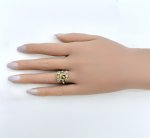 9ct. Yellow Gold Citrine Statement Ring - Marquise &amp; Round-Cut Design. NEW IN STOCK.